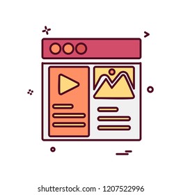 Web layouts icon design vector