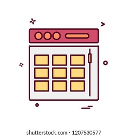 Web layouts icon design vector