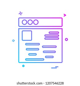 Web layouts icon design vector