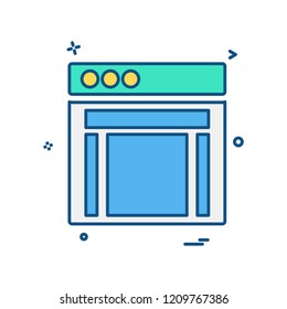 Web layouts icon design vector