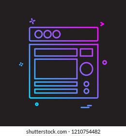 Web layouts icon design vector