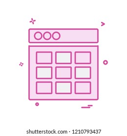 Web layouts icon design vector