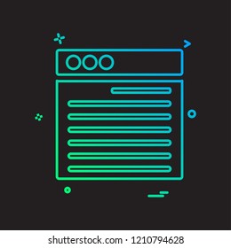 Web layouts icon design vector