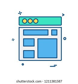 Web layouts icon design vector