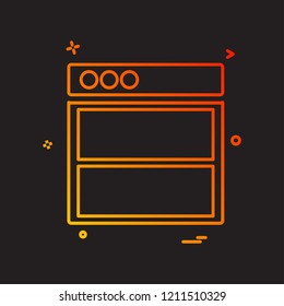 Web layouts icon design vector