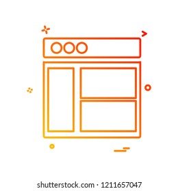 Web layouts icon design vector