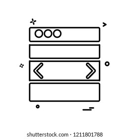 Web layouts icon design vector