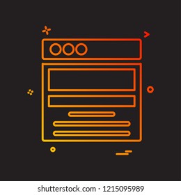 Web layouts icon design vector