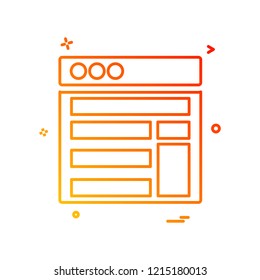 Web layouts icon design vector