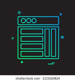Web layouts icon design vector