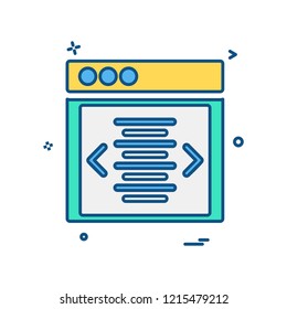 Web layouts icon design vector