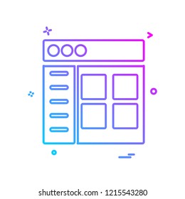 Web layouts icon design vector