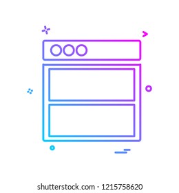 Web layouts icon design vector