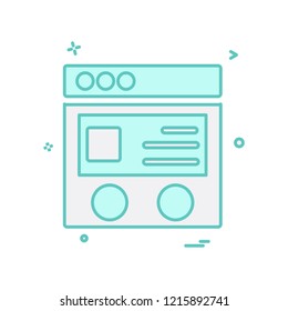 Web layouts icon design vector