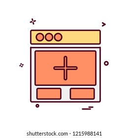 Web layouts icon design vector