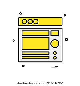 Web layouts icon design vector