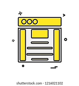 Web layouts icon design vector