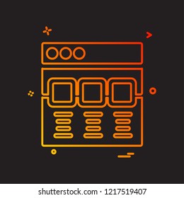Web layouts icon design vector