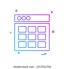 Web layouts icon design vector