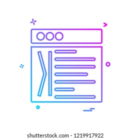 Web layouts icon design vector