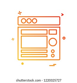 Web layouts icon design vector