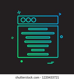 Web layouts icon design vector