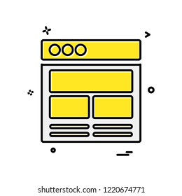 Web layouts icon design vector