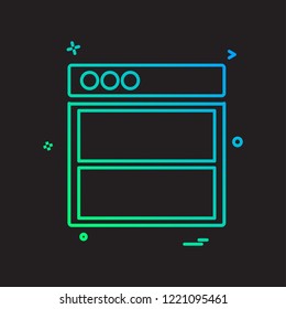 Web layouts icon design vector