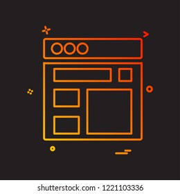 Web layouts icon design vector