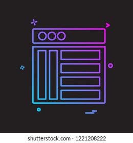 Web layouts icon design vector