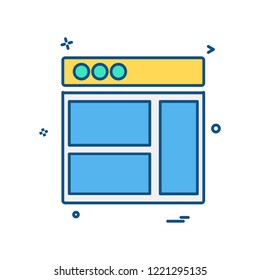 Web layouts icon design vector