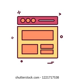 Web layouts icon design vector