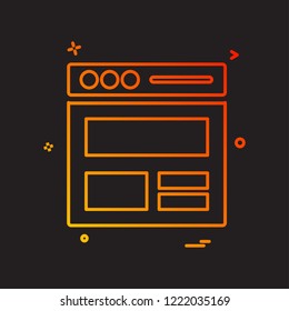 Web layouts icon design vector