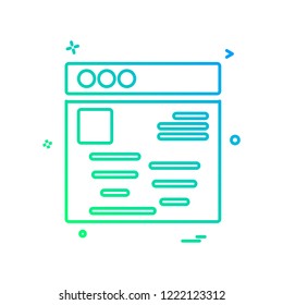 Web layouts icon design vector