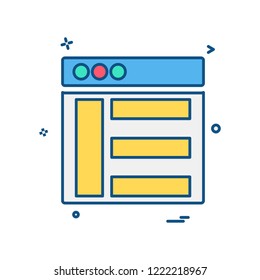 Web layouts icon design vector