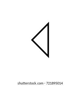 web left outline icon illustration isolated vector sign symbol