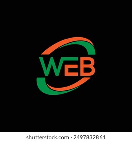 WEB Letter Initial Logo Design Template Vector Illustration