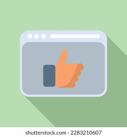 Web like icon flat vector. Interface internet. Button design