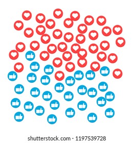 A la web le gustan los iconos. ilustración vectorial