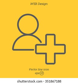 Web line icon. Add to Contacts