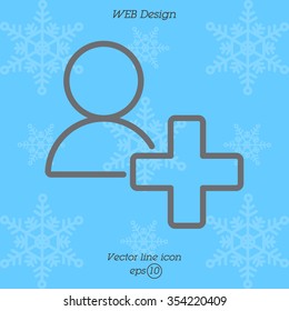 Web line icon. Add to Contacts