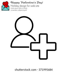 Web line icon. Add to Contacts