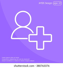 Web line icon. Add to Contacts