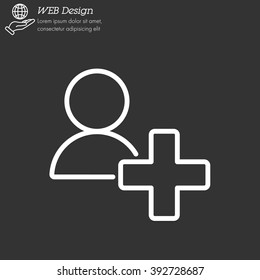 Web line icon. Add to Contacts