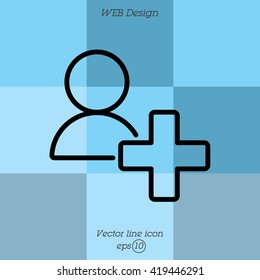 Web line icon. Add to Contacts