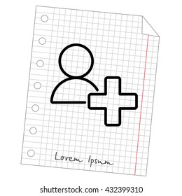 Web line icon. Add to Contacts