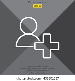 Web line icon. Add to Contacts