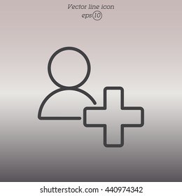 Web line icon. Add to Contacts