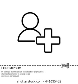 Web line icon. Add to Contacts