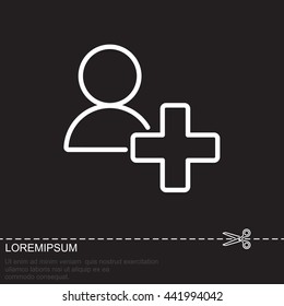 Web line icon. Add to Contacts